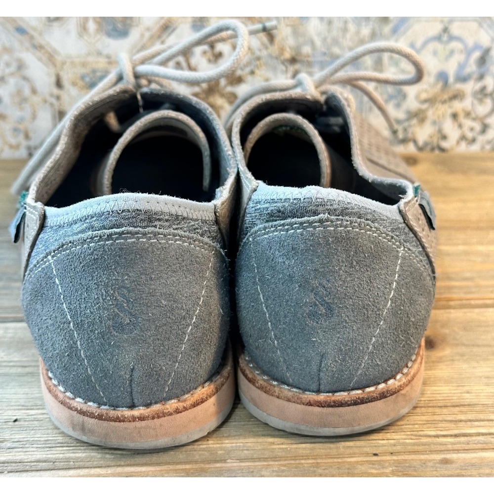 Ahnu Karma Perforated Leather Oxfords BOHO Retro Shoes Womens 7 Grey - Picture 5 of 7